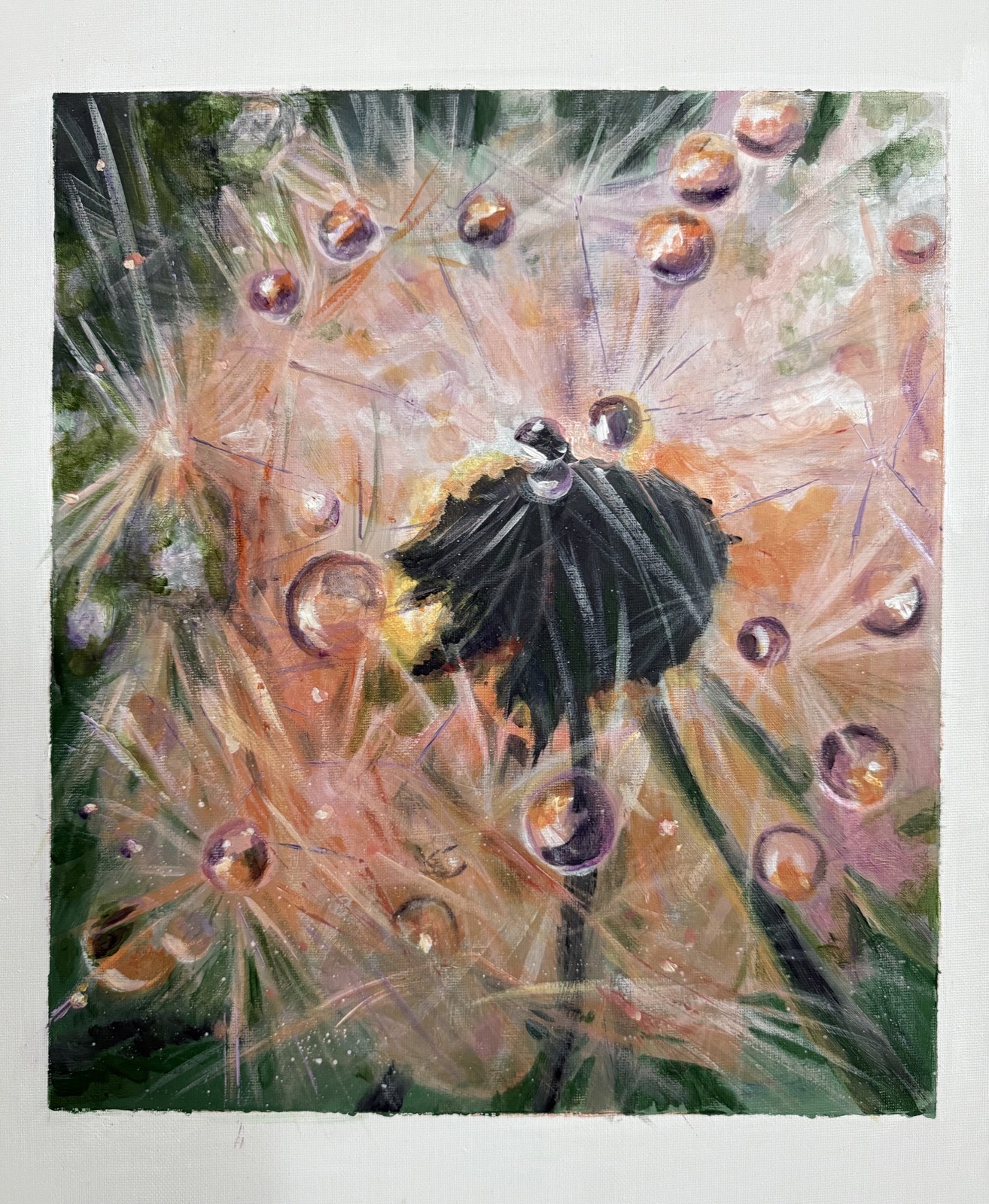 At dawn, acrylic painting
