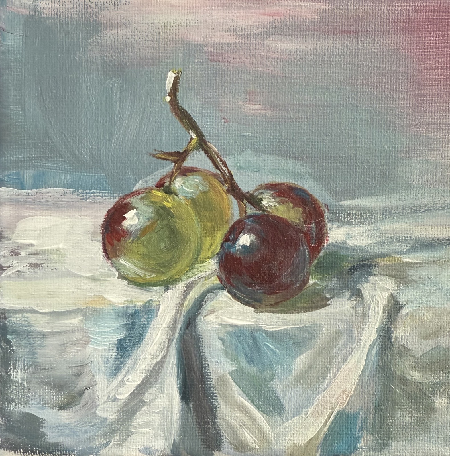 Grapes, acrylic painting